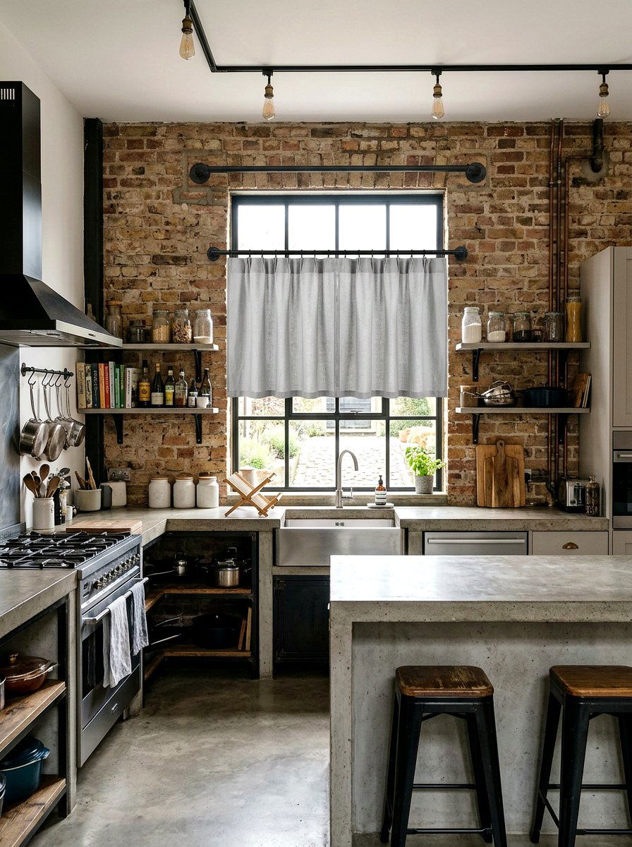 Black Rod Cafe Curtain - 30 cafe curtain kitchen ideas