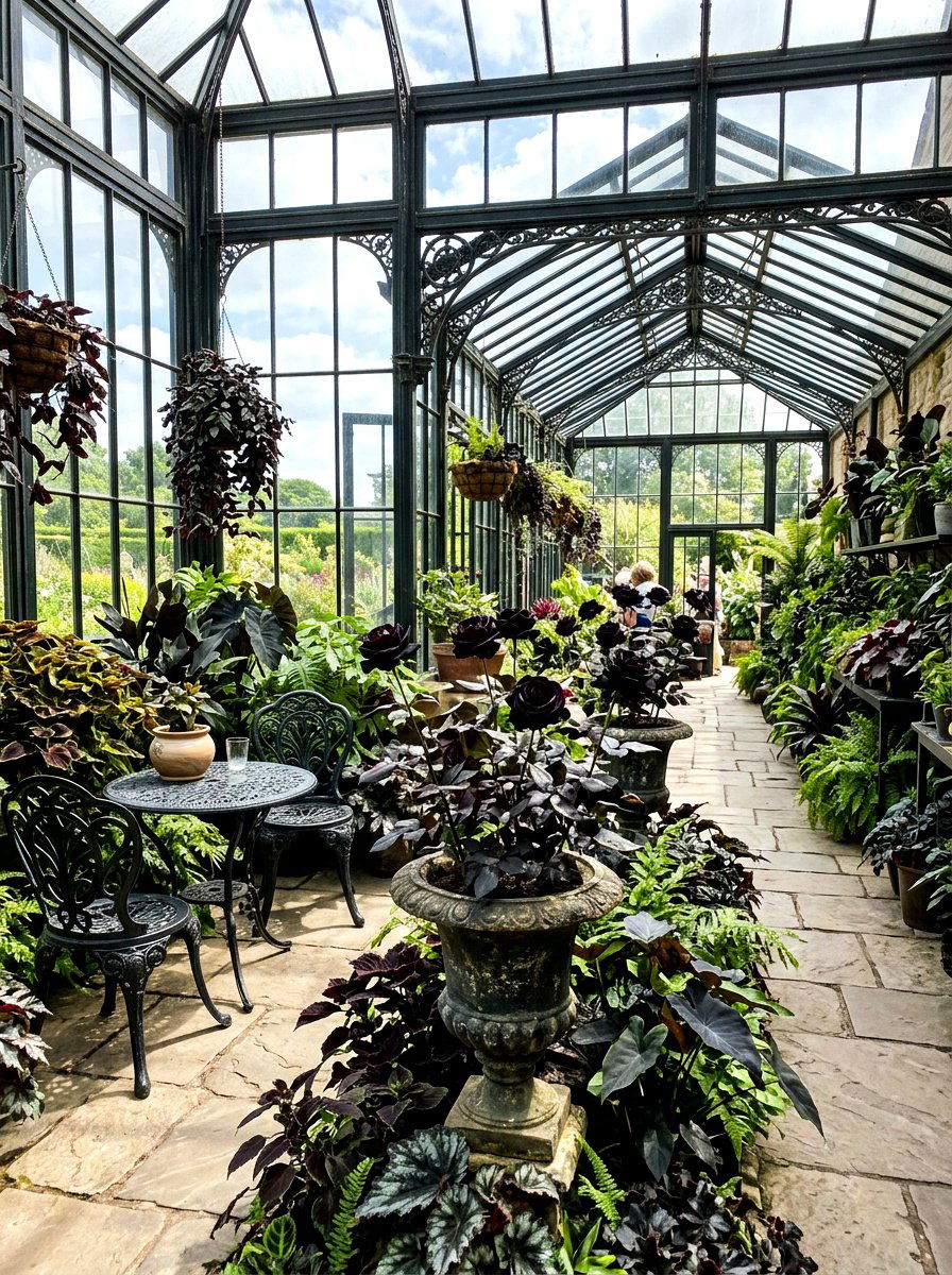 Black Rose Conservatory - 30 dark romantic Halloween home ideas