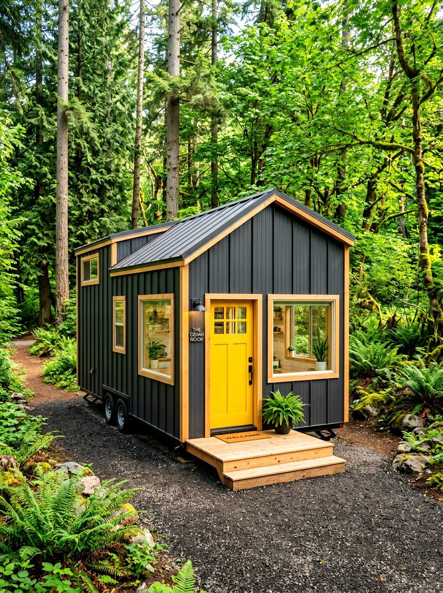 Black Siding Tiny House - 30 tiny cottage exterior ideas