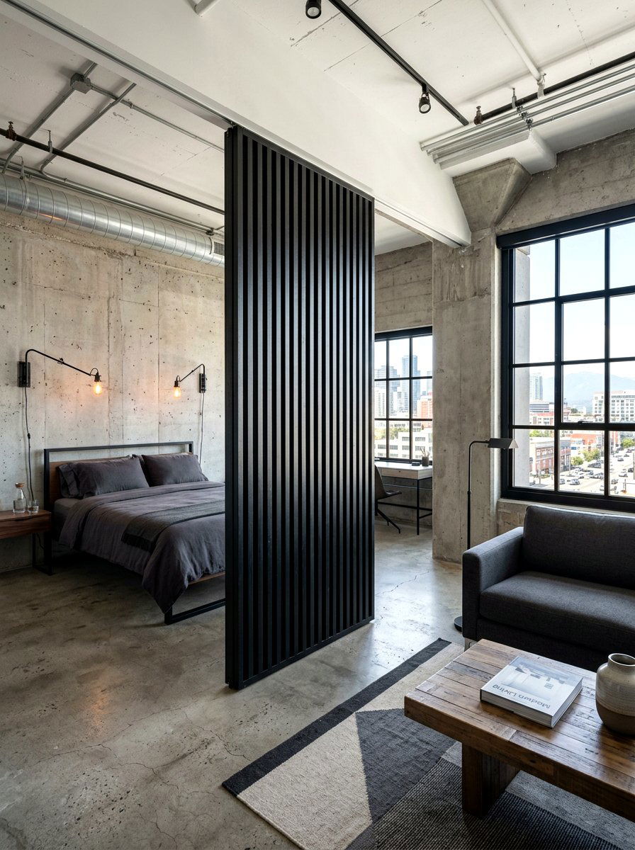 Black Slat Screen - 30 folding screen ideas
