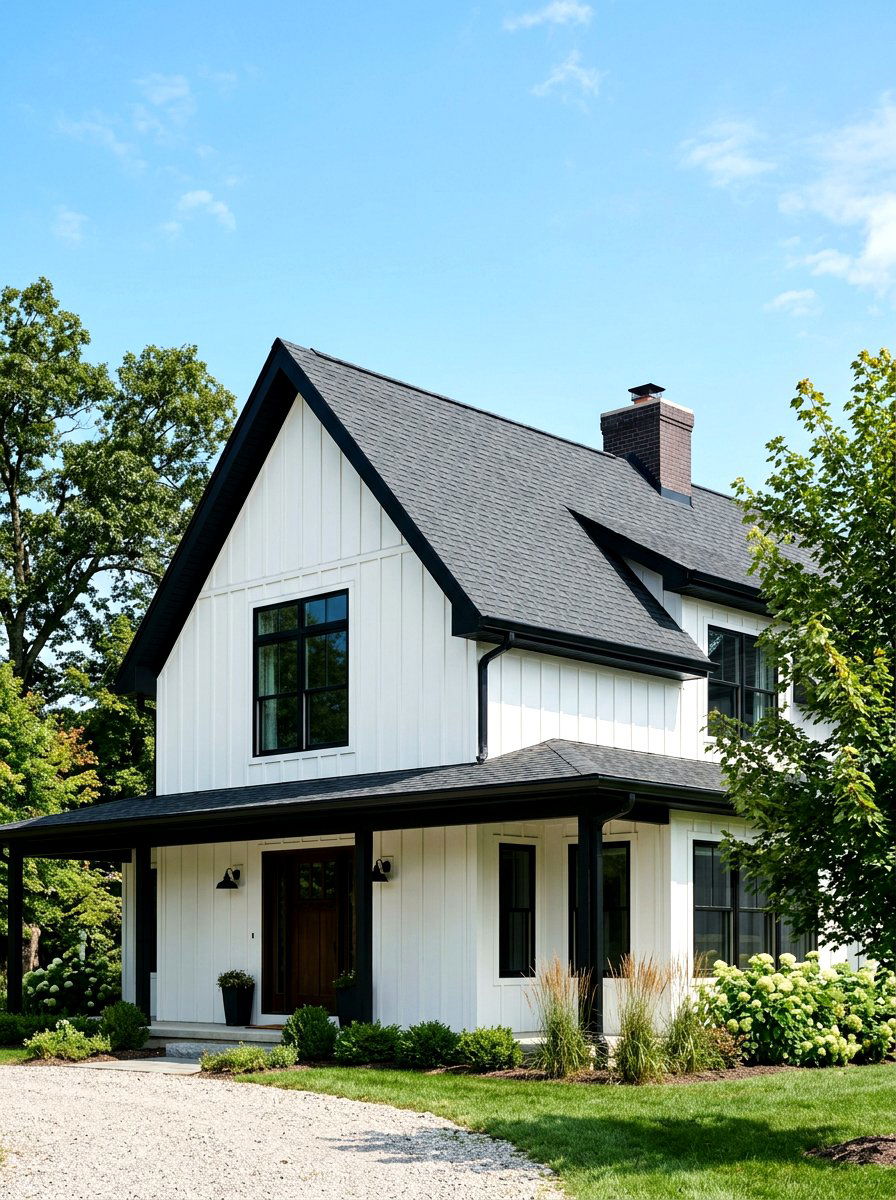 Black Soffits And Fascia - 30 modern farmhouse exterior ideas