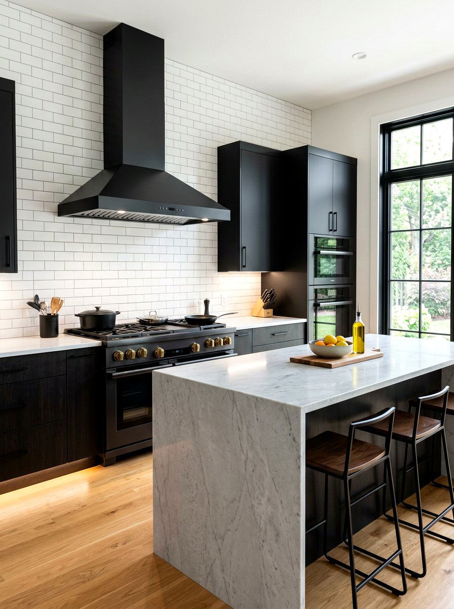 Black Stainless Steel Hood - 30 range hood design ideas