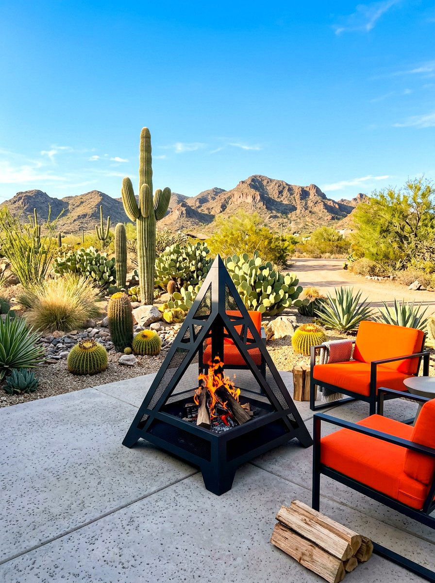 Black Steel Fire Pit - 30 modern fire pit ideas