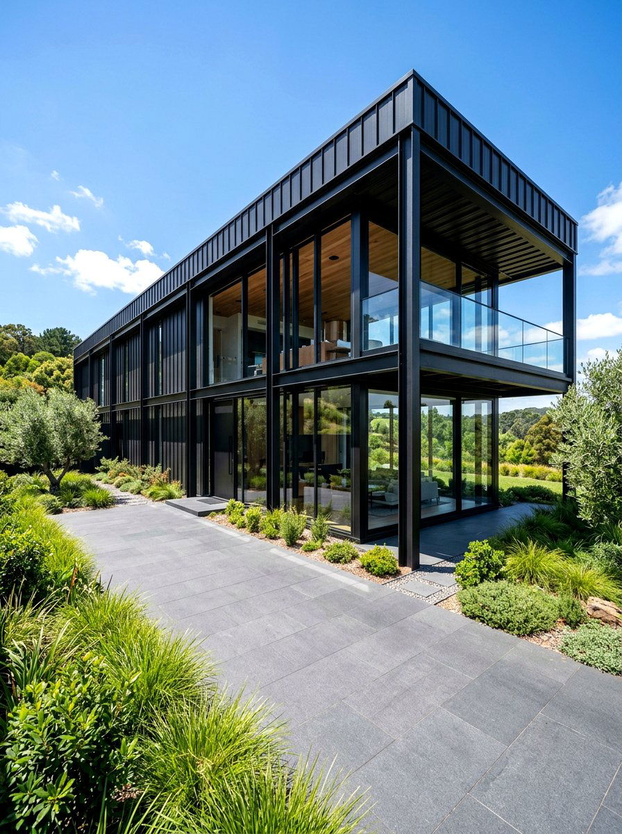 Black Steel Villa - 30 villa exterior ideas