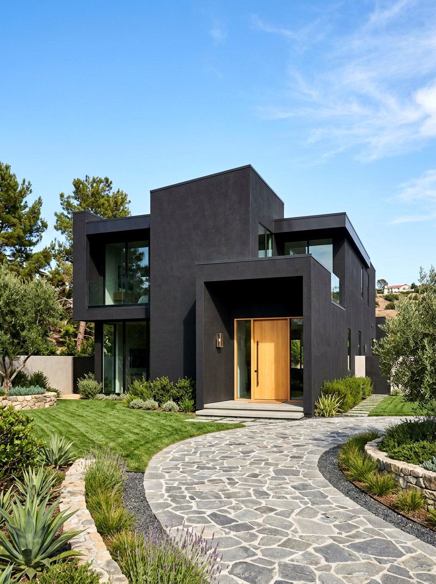 Black Stucco Exterior - 30 black house exterior ideas
