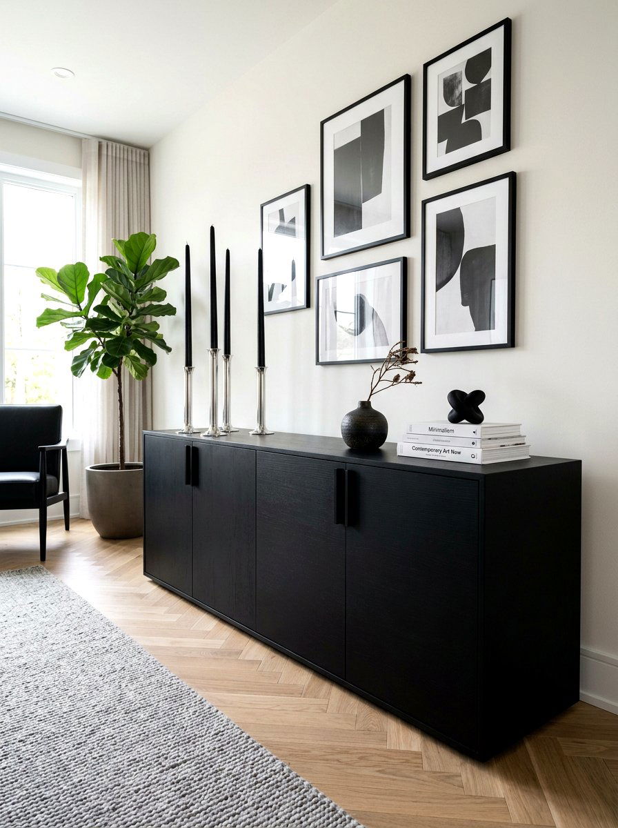 Black Taper Candles In Modern Holders - 30 candle decor ideas