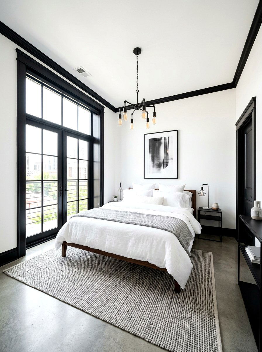 Black Trim Bedroom - 30 painted trim bedroom ideas