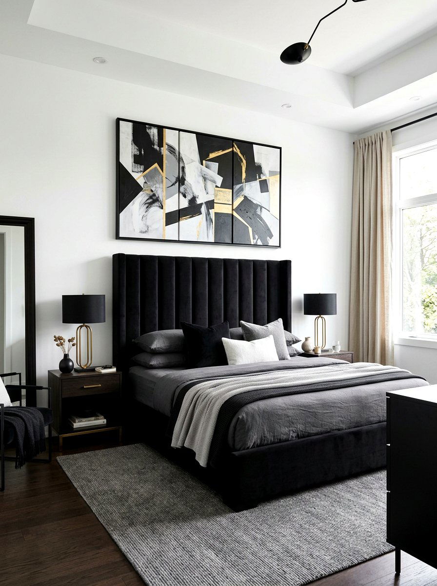 Black Upholstered Bed - 30 upholstered bed ideas