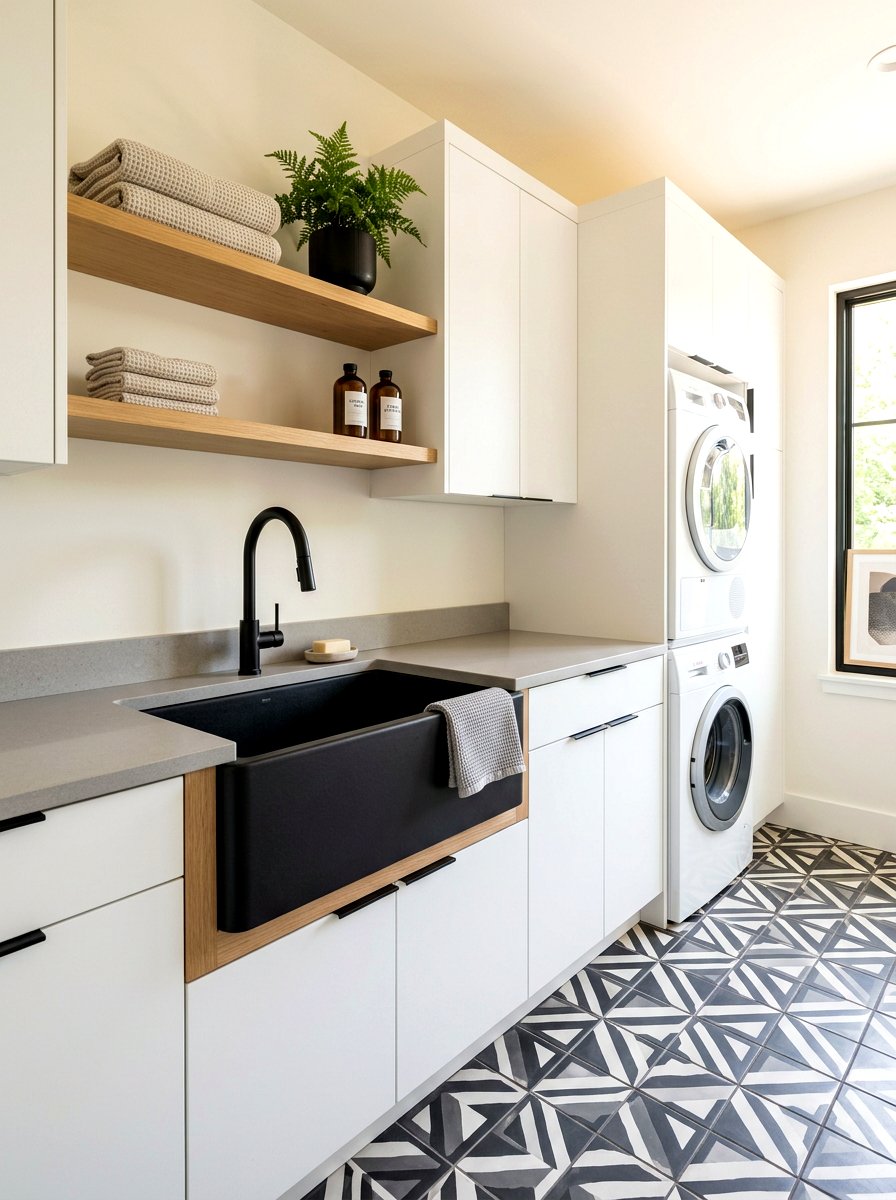 Black Utility Sink - 30 laundry room sink ideas