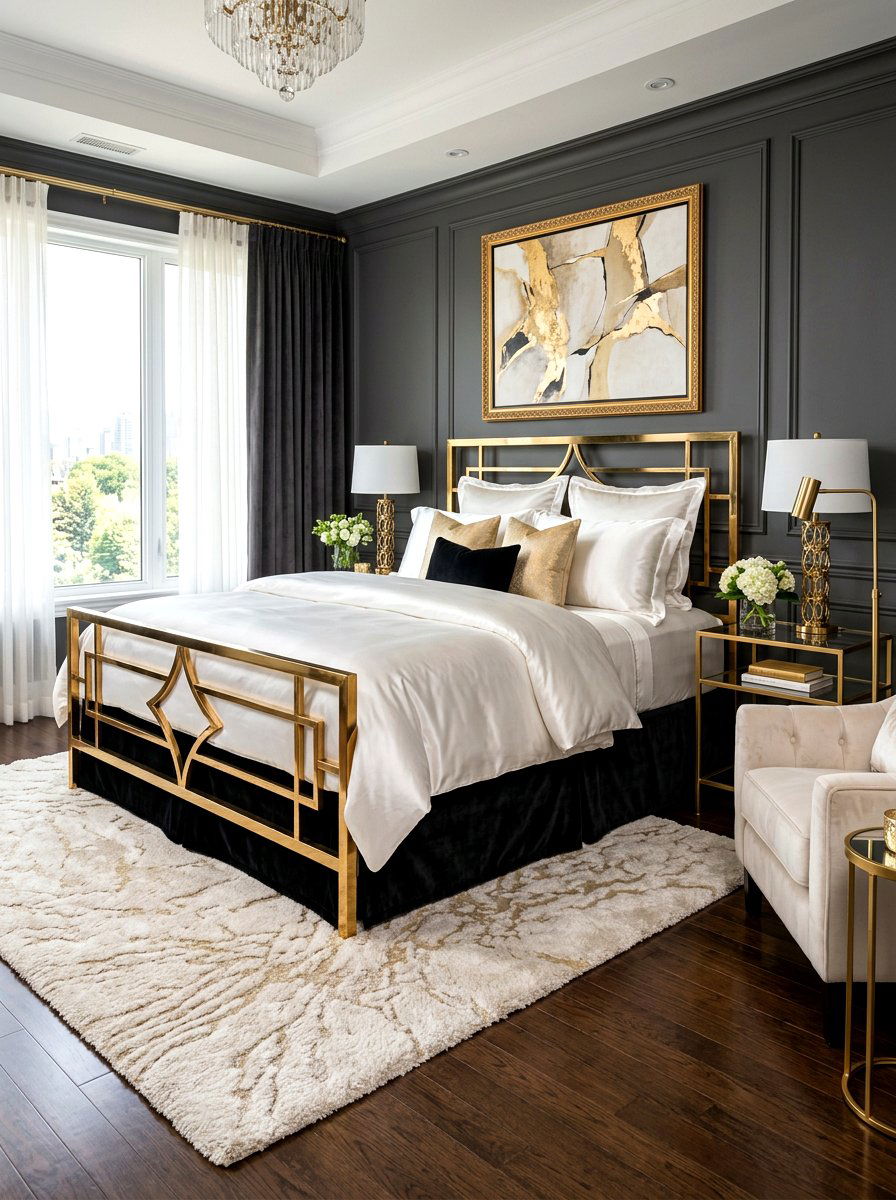 Black Velvet Tailored Bed Skirt - 30 tailored bed skirt ideas