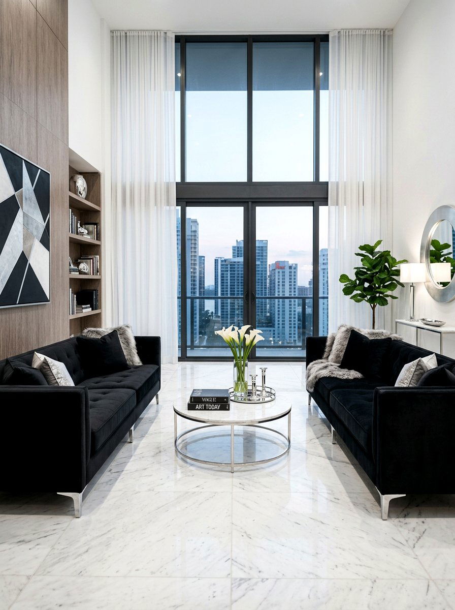 Black Velvet Twin Sofas - 30 twin sofa living room ideas