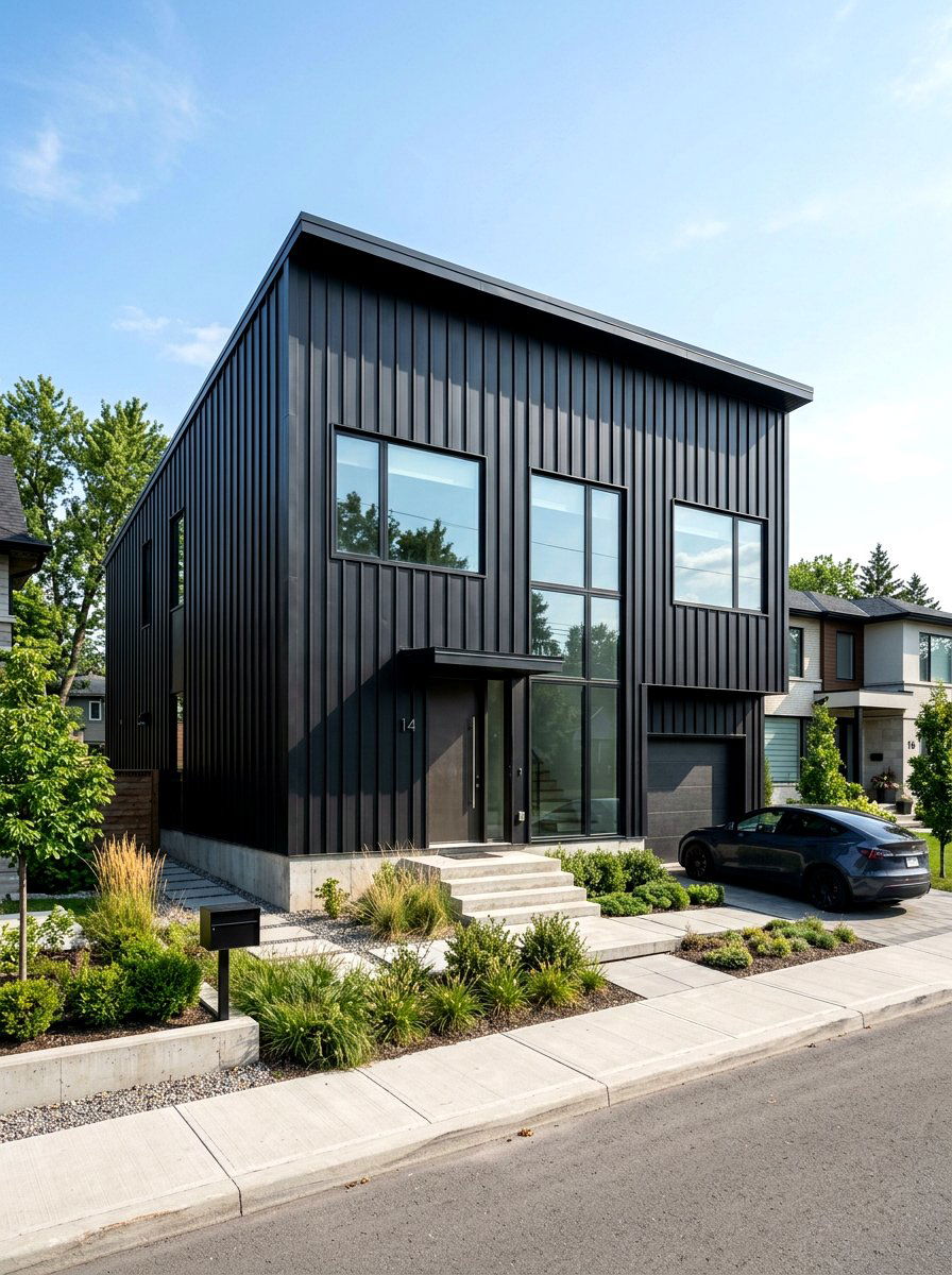 Black Vertical Siding - 30 black house exterior ideas