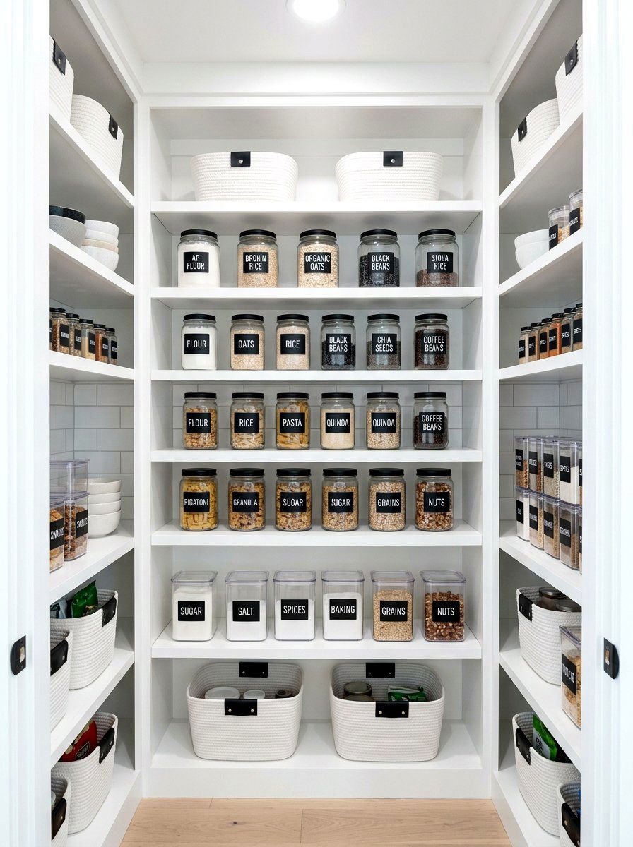 Black Vinyl Labels - 30 pantry label ideas