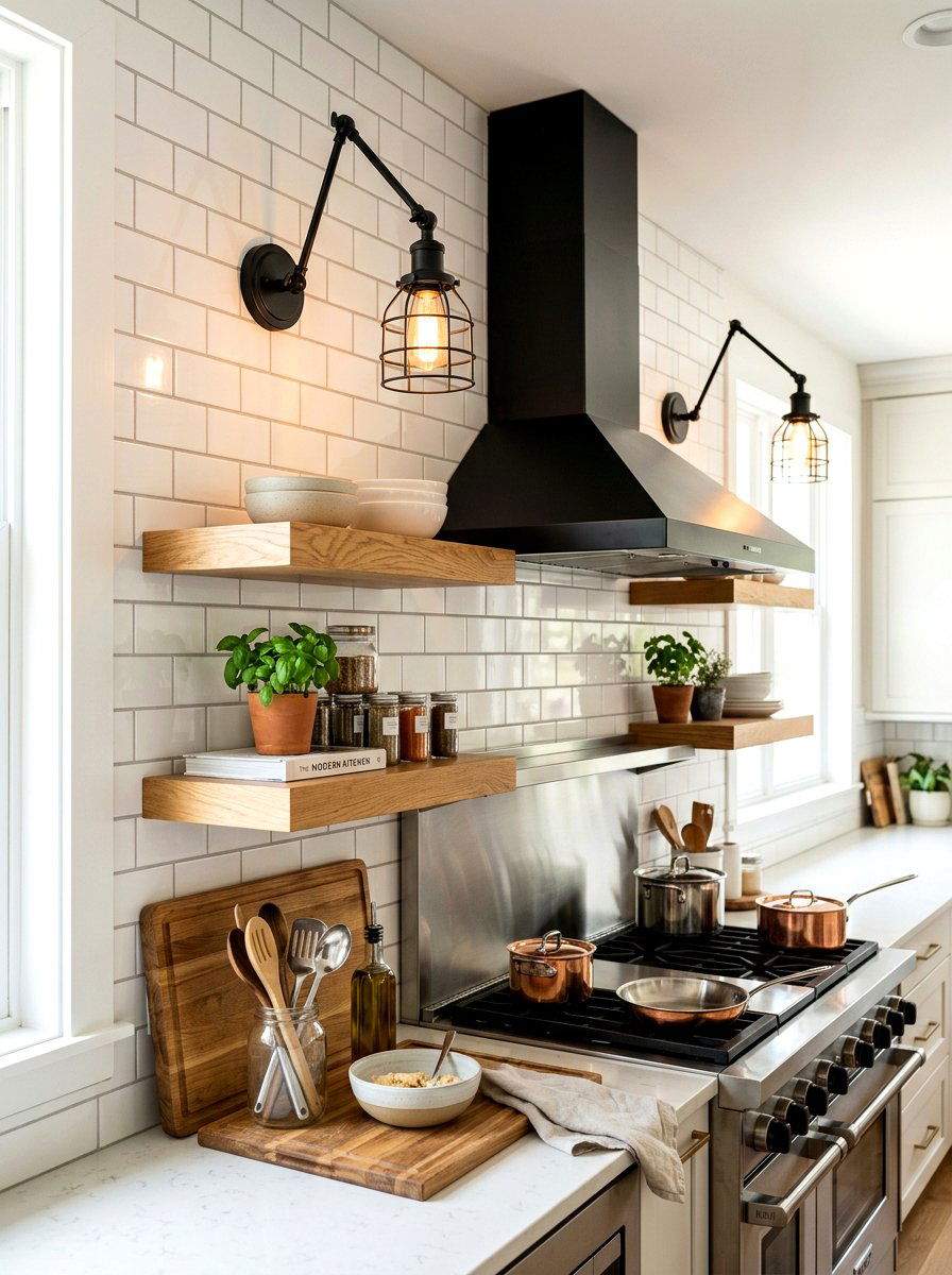 Black Wall Sconce - 30 kitchen lamp styling ideas
