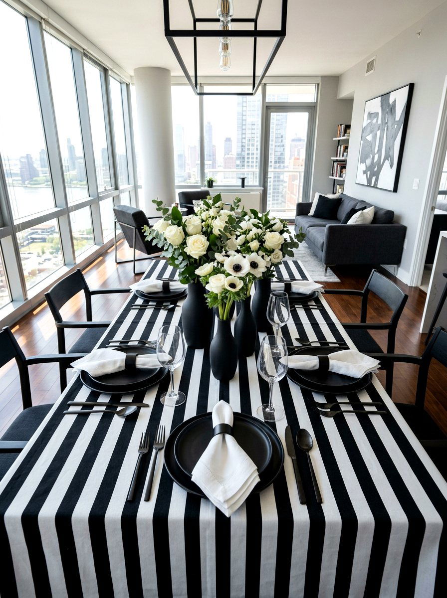 Black White Table - 30 collected tablescape ideas aesthetic