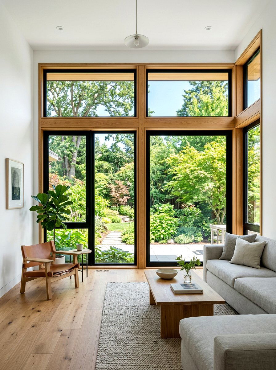 Black Window Frames Wood Trim - 30 black and wood decor ideas