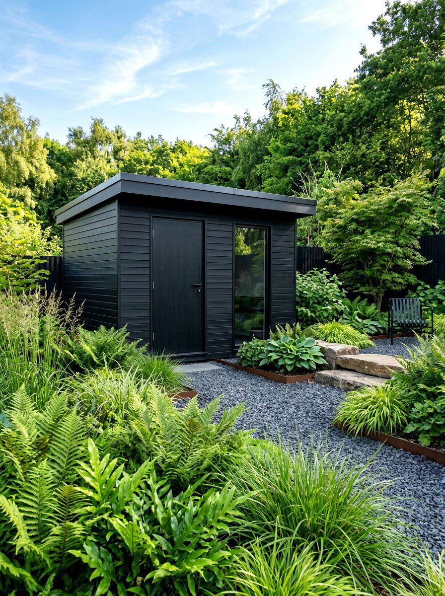 Black Wood Garden Shed - 30 modern garden shed ideas