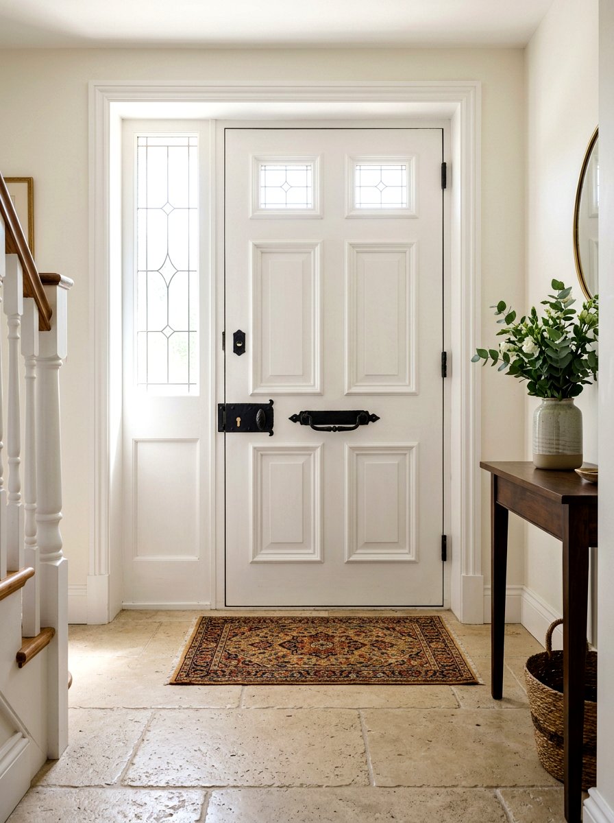 Black Wrought Iron Handle - 30 Nancy Meyers entryway ideas