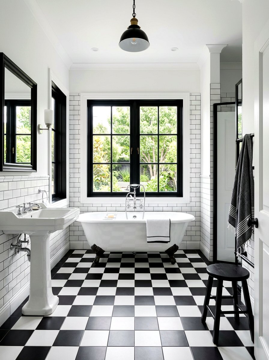 Black and White Bathroom - 30 black bathroom ideas