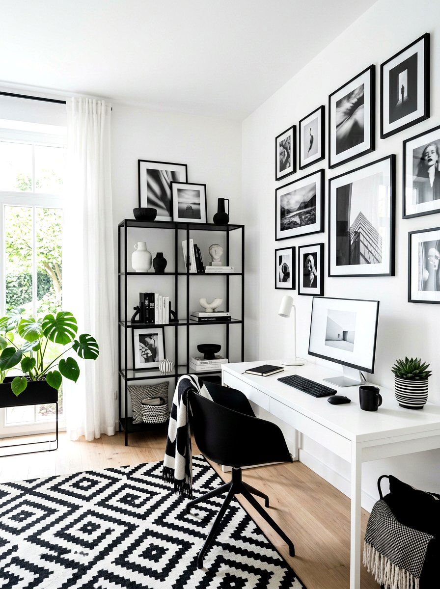 Black and White Home Decor - 30 transitional decor ideas