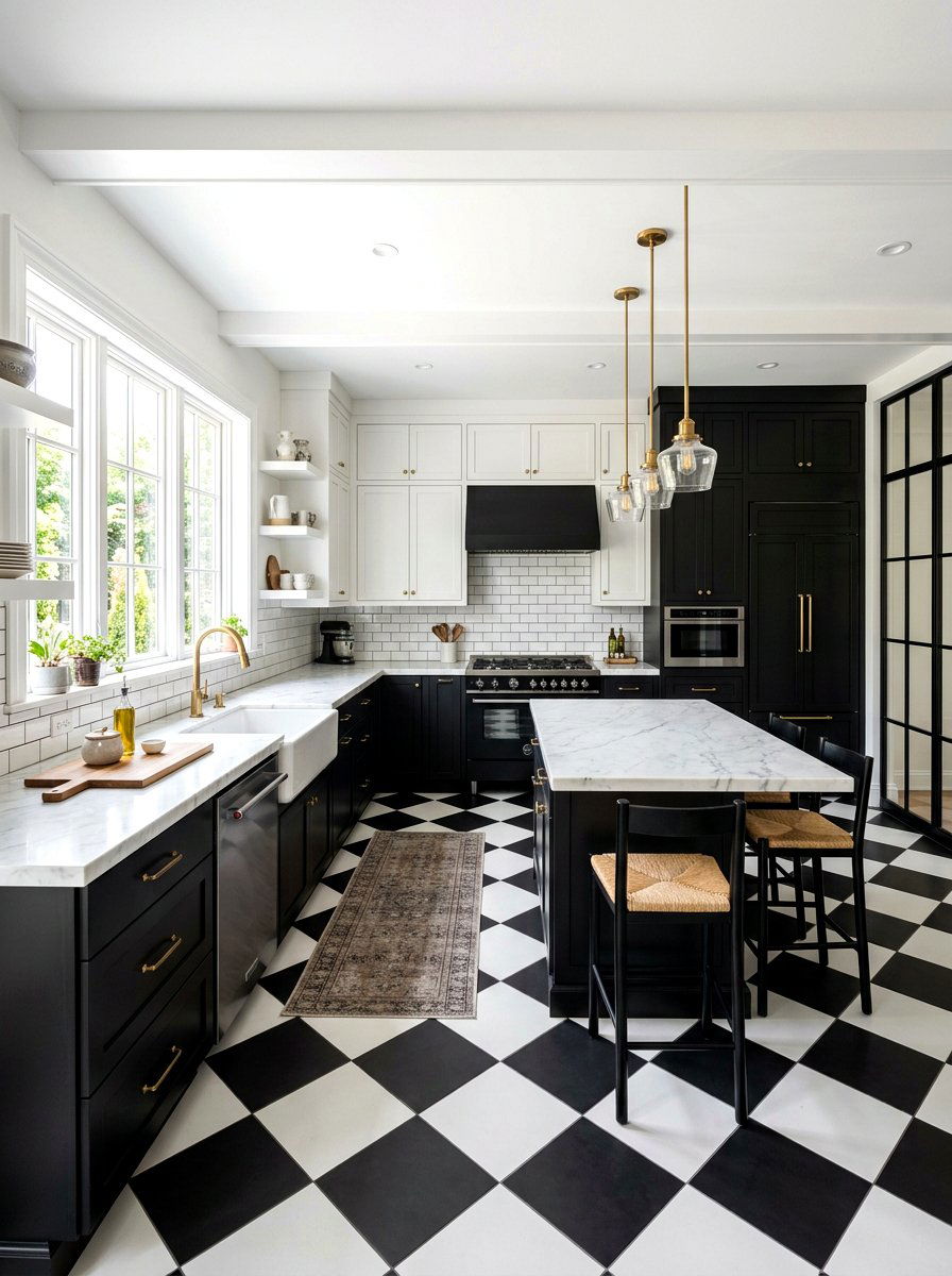 Black and White Kitchen - 30 black kitchen ideas