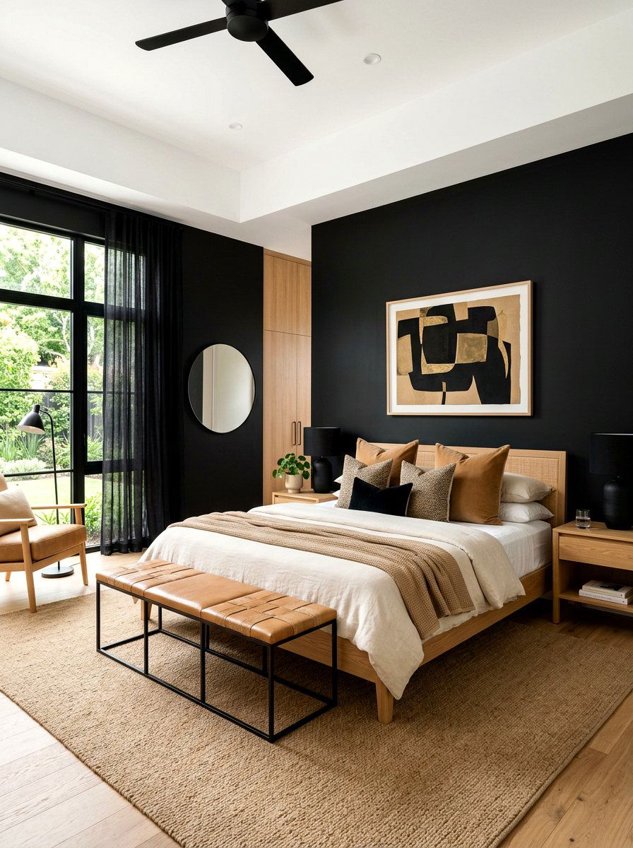 Black and tan bedroom colors - 30 black bedroom ideas
