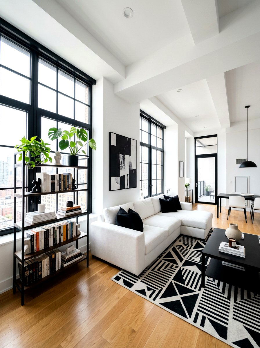 Black and white apartment - 30 stylish small apartment ideas