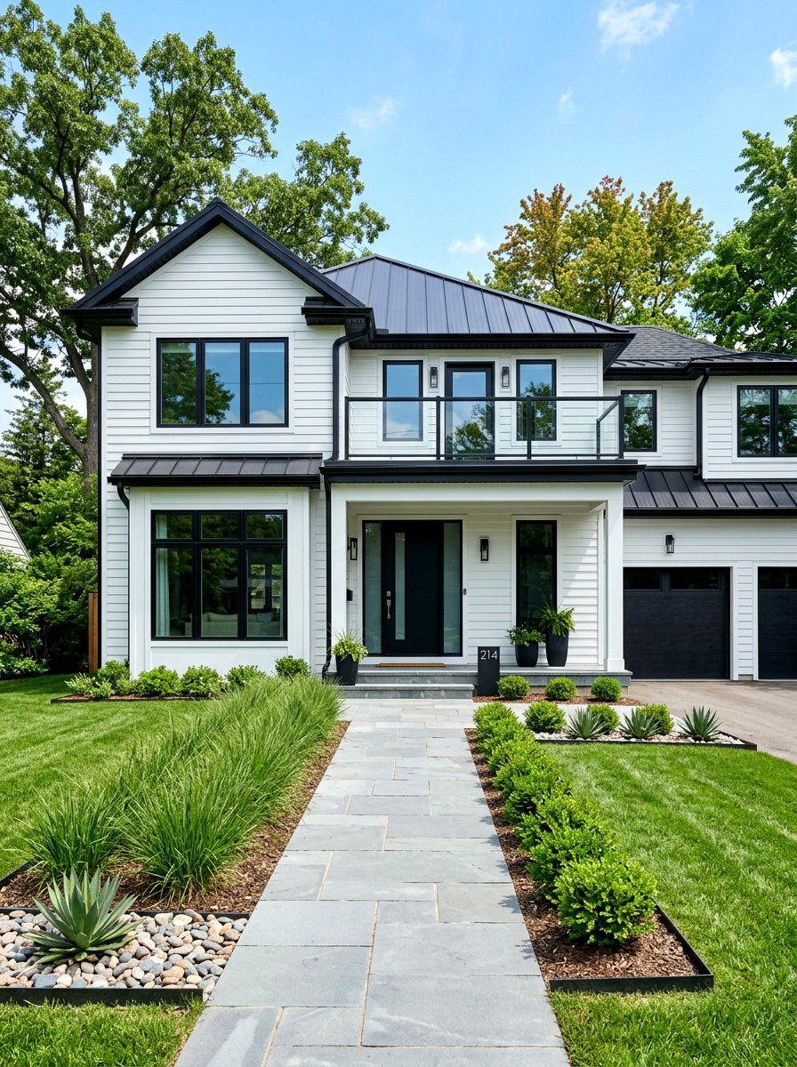 Black and white house exterior - 30 two story house exterior ideas
