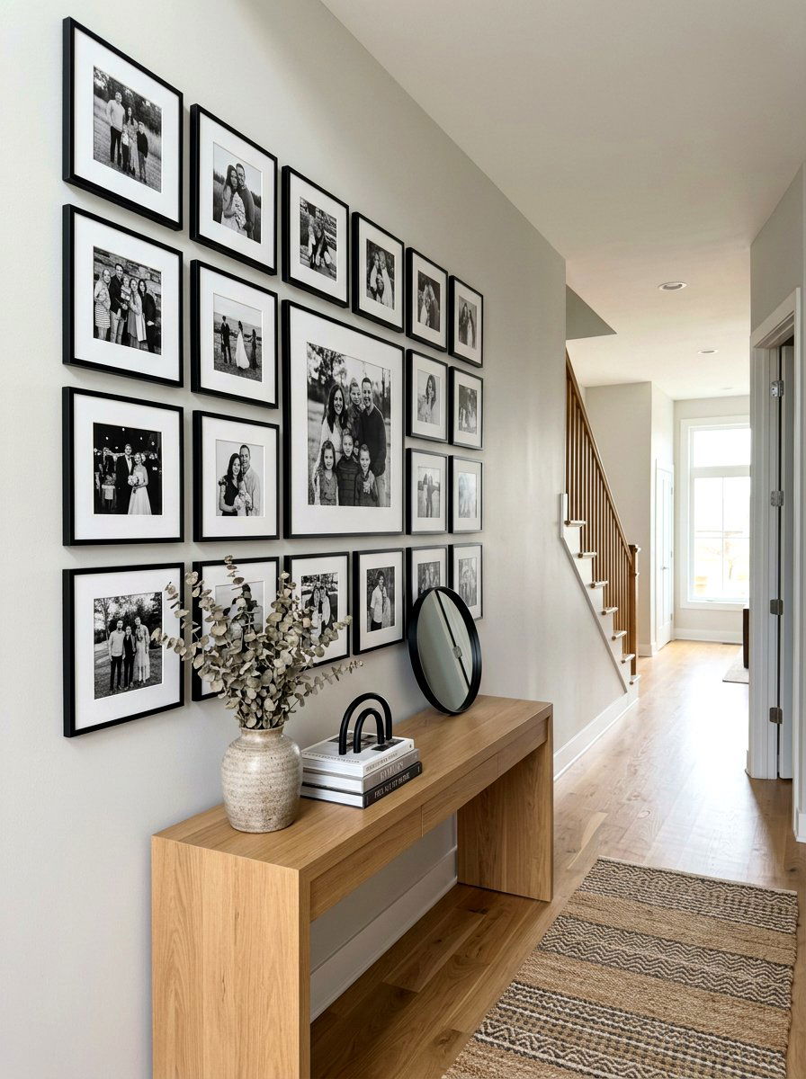 Black and white photo gallery - 30 hallway gallery wall ideas