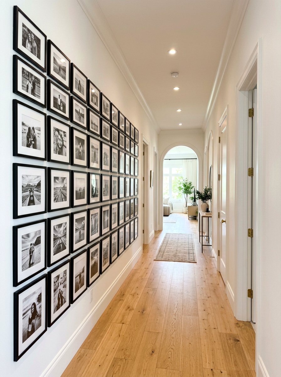 Black and white photo gallery - 30 empty wall ideas