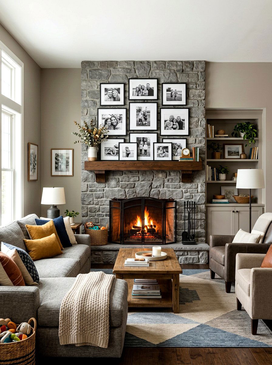 Black and white photos - 30 mantel shelfie ideas