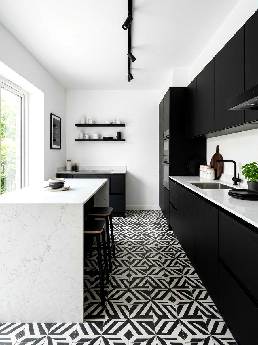 Black and white scullery - 30 scullery kitchen ideas