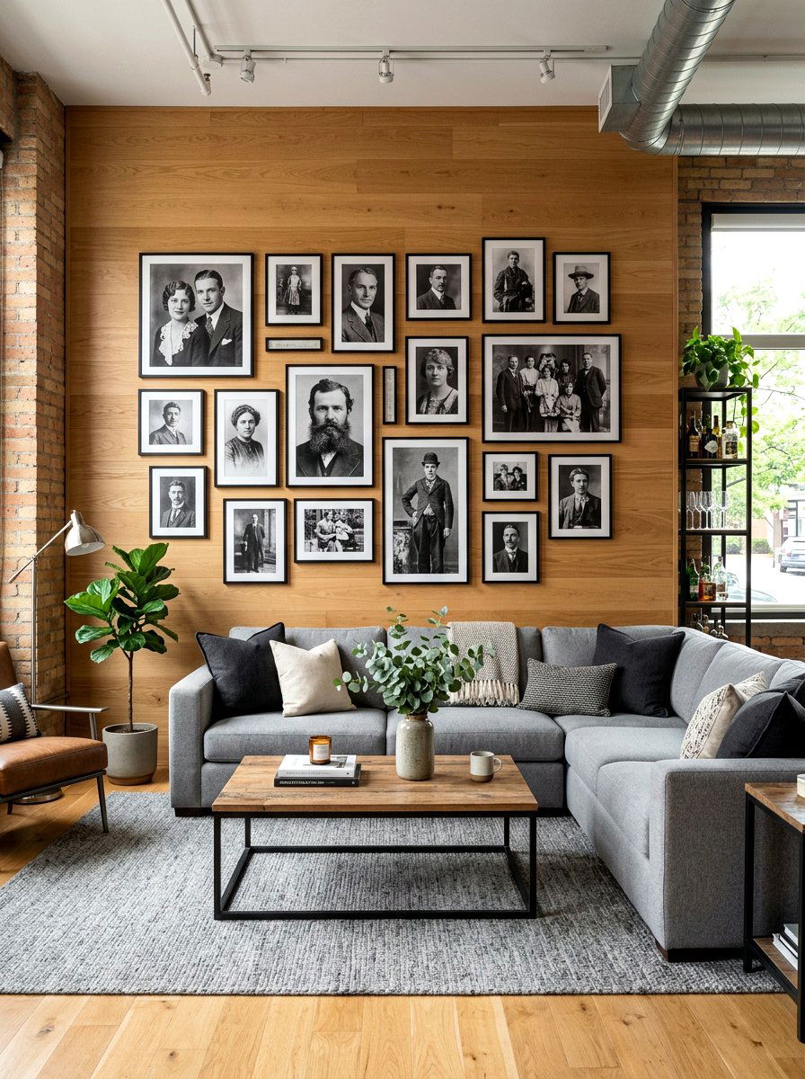 Black and white vintage portraits - 30 vintage portrait wall ideas