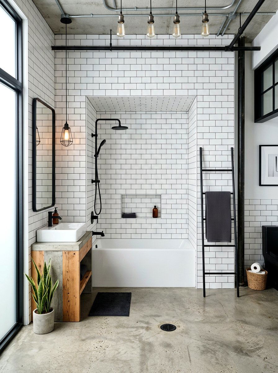 Black bathroom hardware set - 30 alcove tub styling ideas
