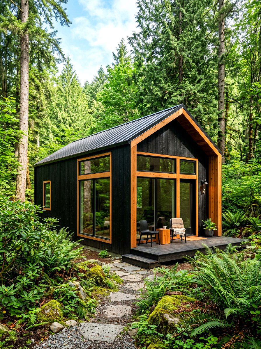 Black cabin exterior - 30 cabin exterior ideas