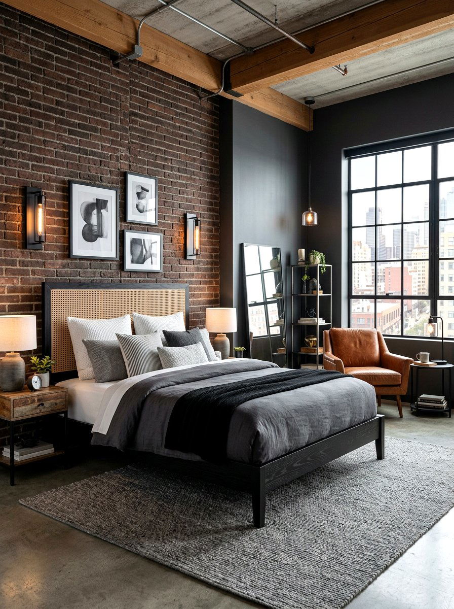 Black cane headboard - 30 cane headboard ideas