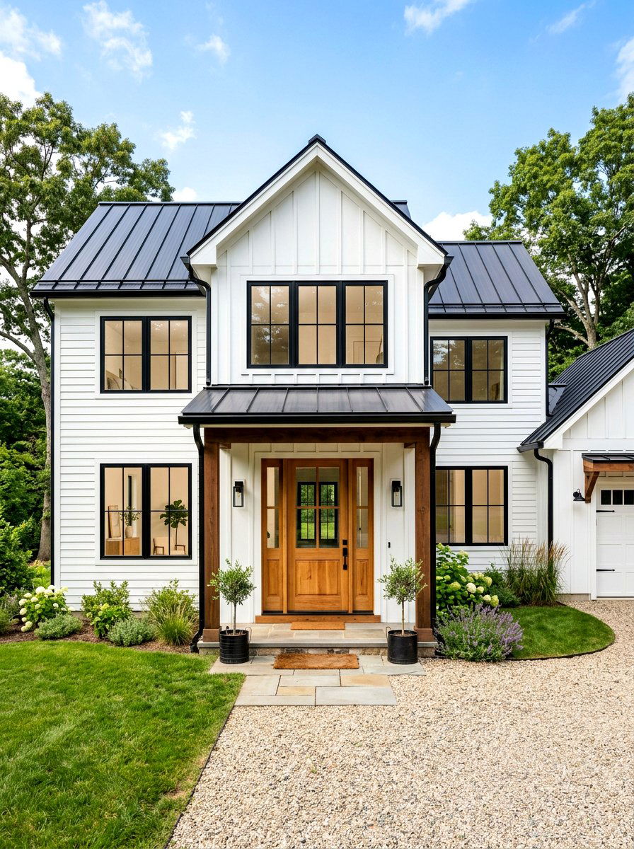 Black exterior window trim - 30 exterior window trim color ideas