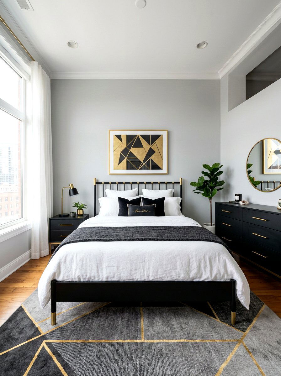 Black gold furniture - 30 neo deco bedroom ideas