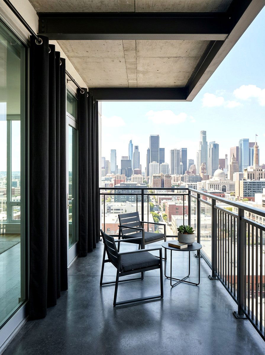 Black grommet curtains - 30 cabana curtain ideas