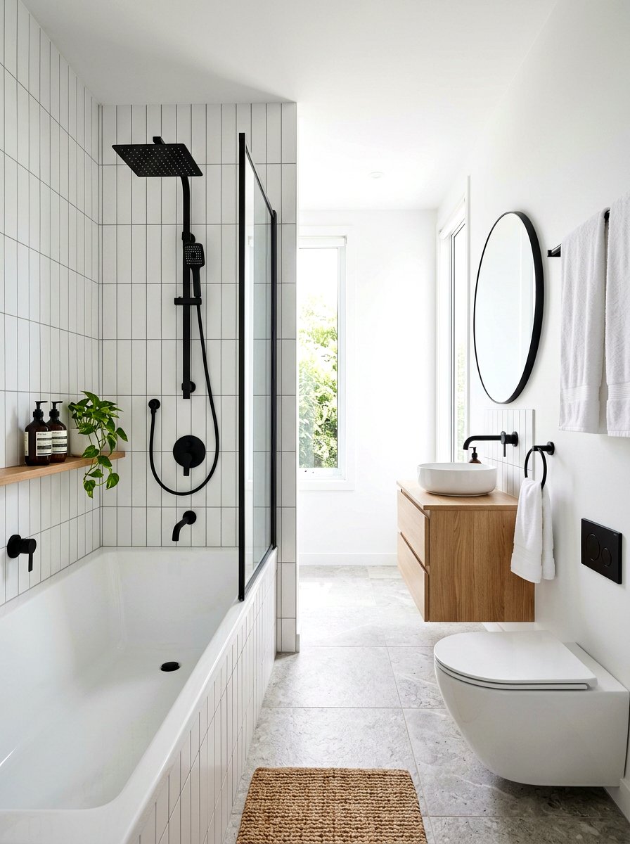 Black hardware tub shower - 30 tub shower combo ideas
