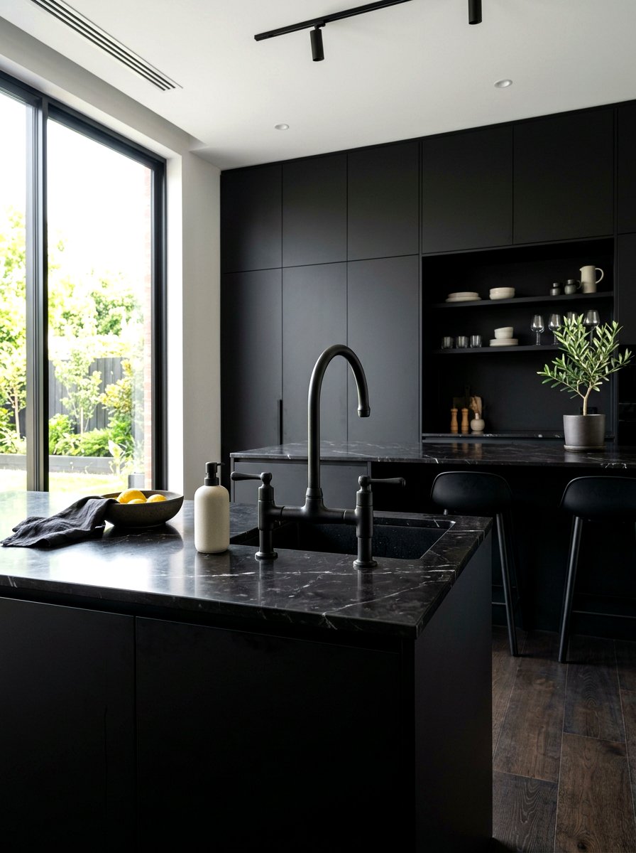 30 Moody Kitchen Ideas for Bold Color and Moody Lighting Magic