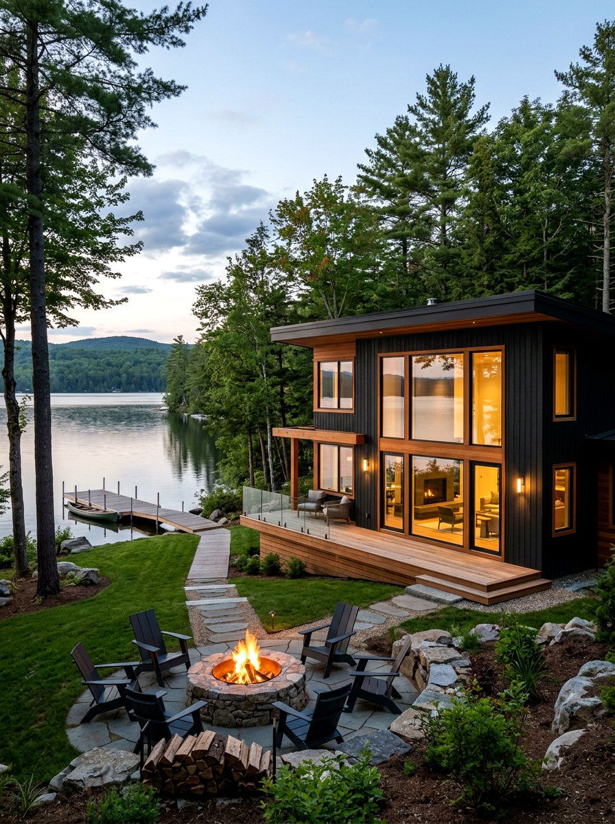 Black lake house exterior - 30 lake house exterior ideas