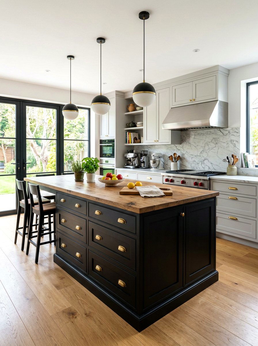 Black matte dresser island - 30 antique dresser kitchen island ideas