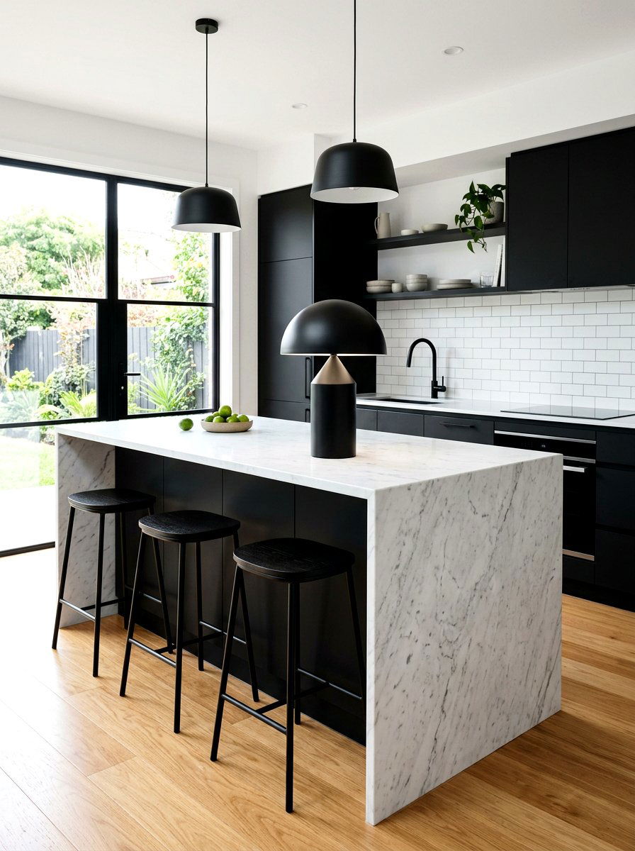 Black matte lamp kitchen island - 30 table lamp kitchen island ideas