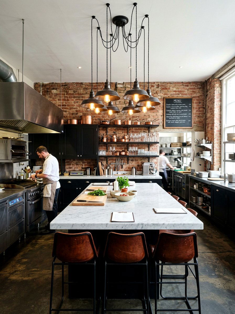 Black metal cluster light - 30 dramatic pendant cluster ideas