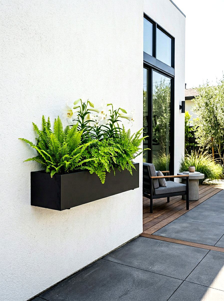 Black metal planter - 30 narrow raised bed ideas