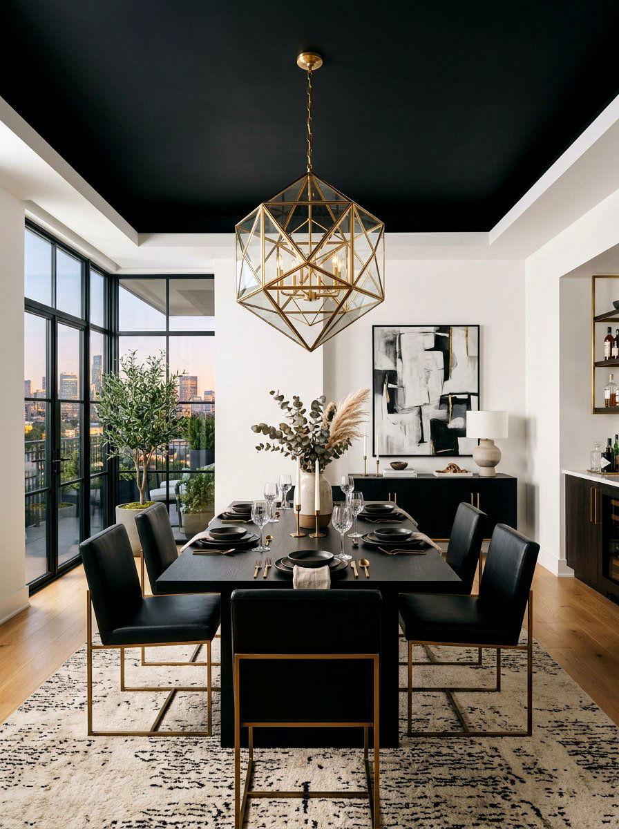 30 Painted Ceiling Dining Room Ideas for Drama and Depth