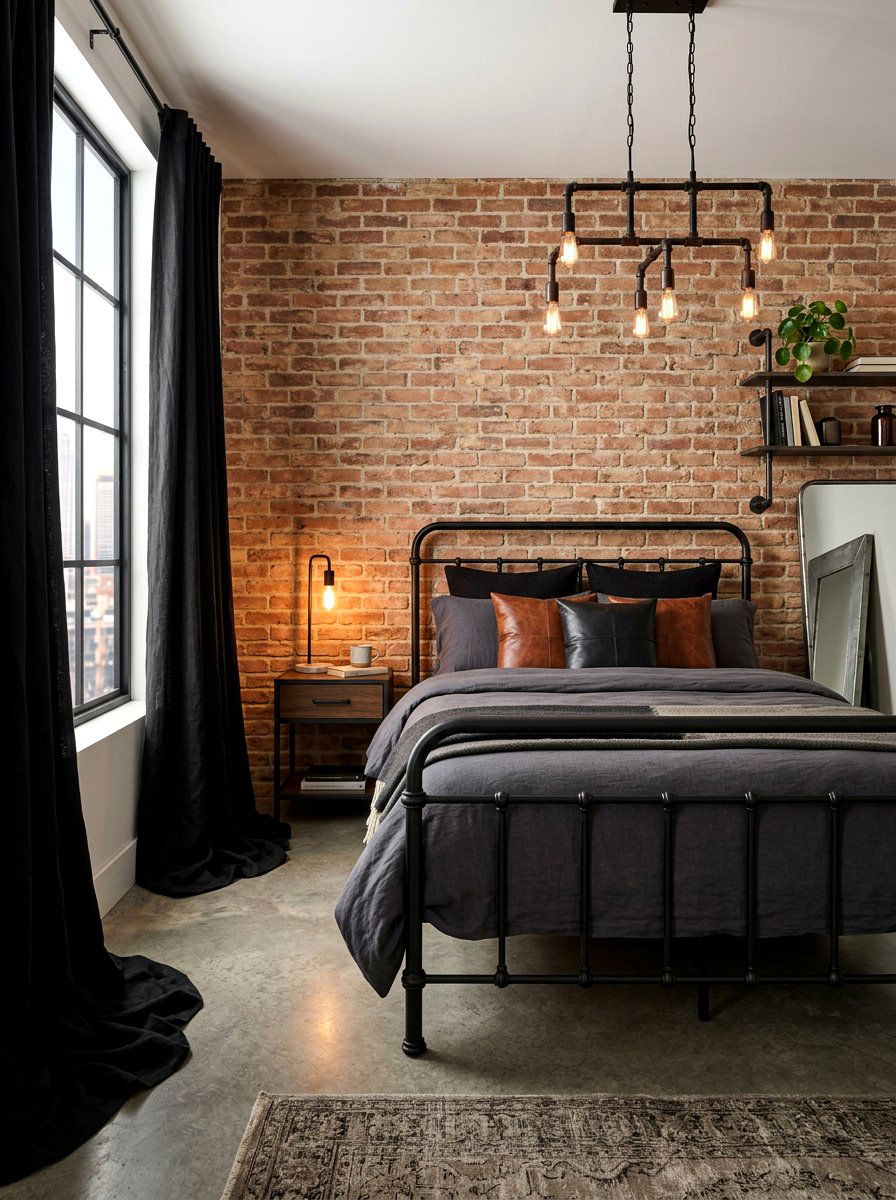 Black puddled bedroom curtains - 30 puddled curtains bedroom ideas