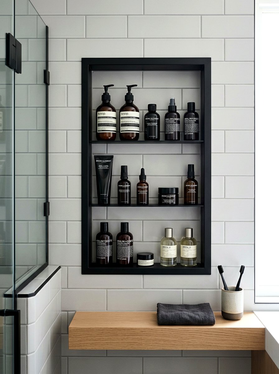 Black trim medicine niche - 30 recessed medicine niche ideas