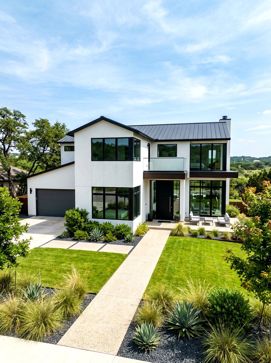 Black window trim - 30 outdoor window trim ideas